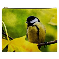 Tomtit Bird Dressed To The Season Cosmetic Bag (xxxl) by FunnyCow