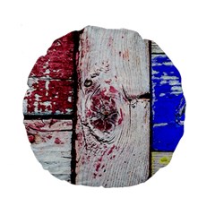 Abstract Art Of Grunge Wood Standard 15  Premium Round Cushions by FunnyCow