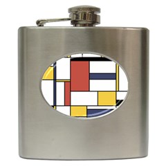 Neoplasticism Style Art Hip Flask (6 Oz) by FunnyCow