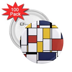 De Stijl Abstract Art 2 25  Buttons (100 Pack)  by FunnyCow
