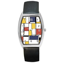 De Stijl Abstract Art Barrel Style Metal Watch by FunnyCow