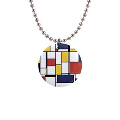 De Stijl Abstract Art Button Necklaces by FunnyCow