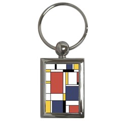 Abstract Art Of De Stijl Key Chains (rectangle)  by FunnyCow