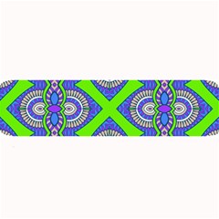 Purple Green Shapes                                       Large Bar Mat by LalyLauraFLM