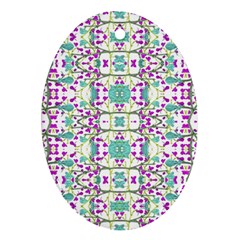 Colorful Modern Floral Baroque Pattern 7500 Ornament (oval) by dflcprints