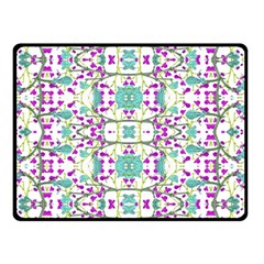 Colorful Modern Floral Baroque Pattern 7500 Double Sided Fleece Blanket (small)  by dflcprints