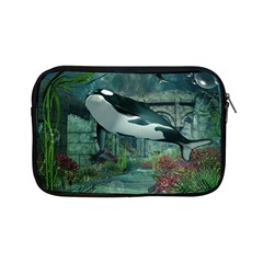 Wonderful Orca In Deep Underwater World Apple Ipad Mini Zipper Cases by FantasyWorld7
