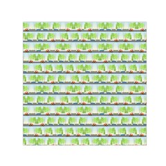 Cars And Trees Pattern Small Satin Scarf (square) by linceazul