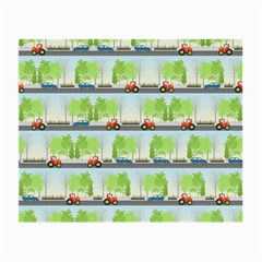 Cars And Trees Pattern Small Glasses Cloth (2-side) by linceazul