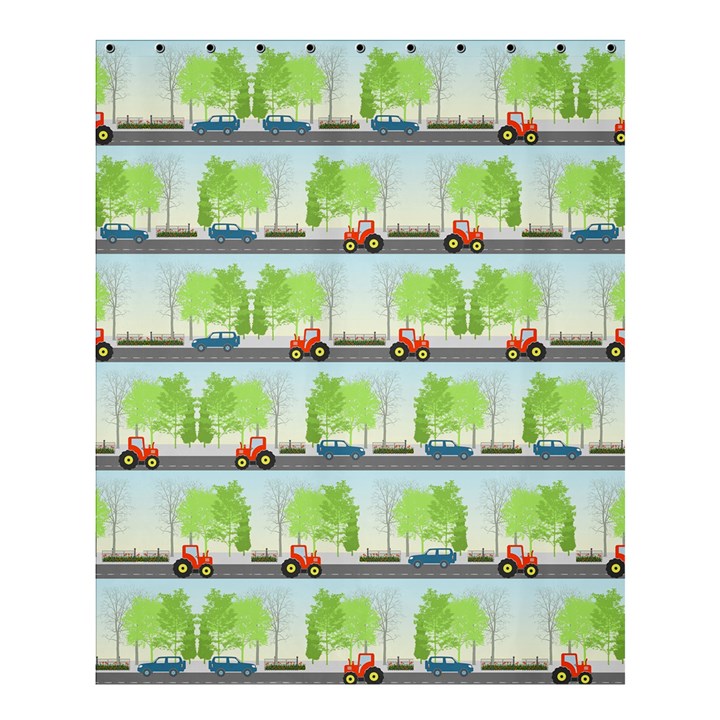 Cars And Trees Pattern Shower Curtain 60  x 72  (Medium) 