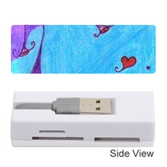 Hearts And Blue Memory Card Reader (stick)