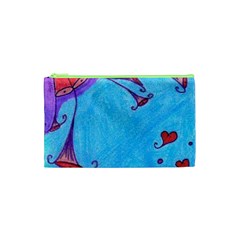 Hearts And Blue Cosmetic Bag (xs)