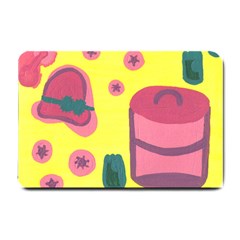 Candy Pink Hat Small Doormat 