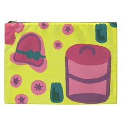 Candy Pink Hat Cosmetic Bag (xxl)