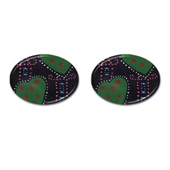 Christmas Hearts Cufflinks (oval)