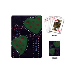 Christmas Hearts Playing Cards (mini)  by snowwhitegirl