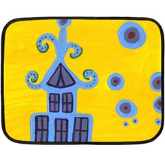 Blue House Double Sided Fleece Blanket (mini)  by snowwhitegirl