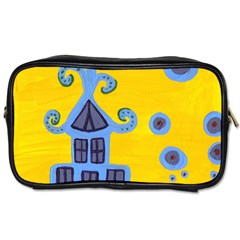 Blue House Toiletries Bags by snowwhitegirl