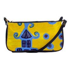 Blue House Shoulder Clutch Bags