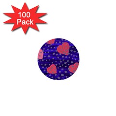 Underwater Pink Hearts 1  Mini Buttons (100 Pack) 