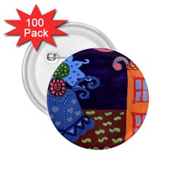 Jack In The Box Flower 2 25  Buttons (100 Pack) 