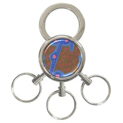 Hair Salon Floor 3-ring Key Chains