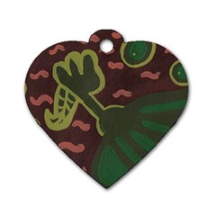 The Desert Plant Dog Tag Heart (one Side) by snowwhitegirl