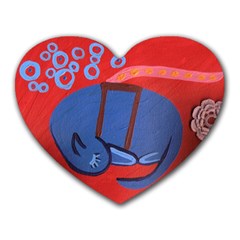 My Dog Sleeping Heart Mousepads