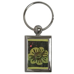 Flower Spitting Out Pink Pollen Key Chains (rectangle) 