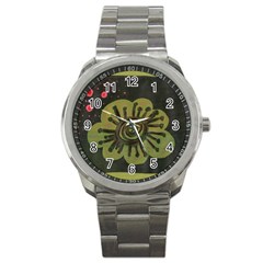 Flower Spitting Out Pink Pollen Sport Metal Watch