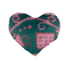 A Pink Dream Standard 16  Premium Heart Shape Cushions