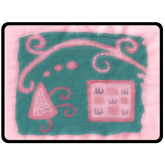 A Pink Dream Double Sided Fleece Blanket (large)  by snowwhitegirl