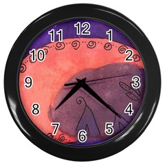 Teepee Egg Wall Clock (black) by snowwhitegirl