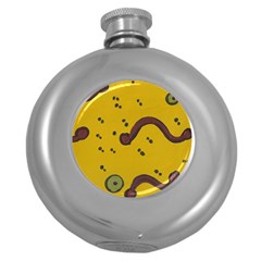 Swimming Worms Round Hip Flask (5 Oz)