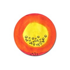 Red Sun Magnet 3  (round)