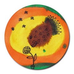 Pirana Eating Flower Round Mousepads