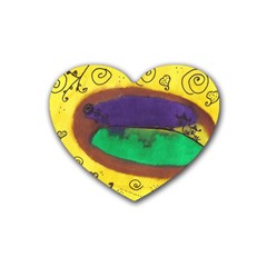 Landscape Egg Rubber Coaster (heart) 