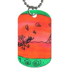 Flying Eyebird Dog Tag (one Side) by snowwhitegirl