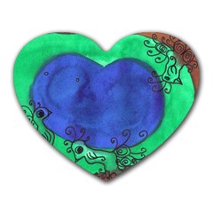 Peacocks Heart Mousepads by snowwhitegirl