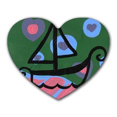 Boat Heart Mousepads