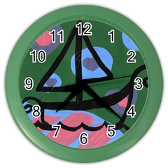 Boat Color Wall Clock