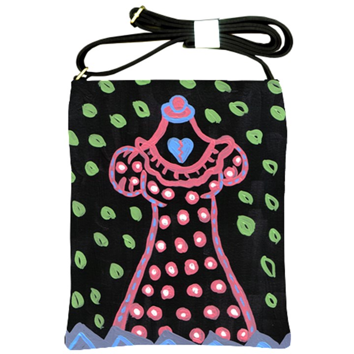 Dress And Falling Leaves Shoulder Sling Bags