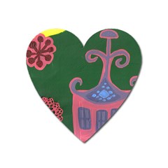 The Biggest Pink House Heart Magnet