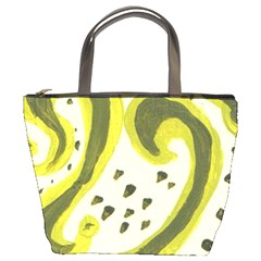 Yellow Swirls Bucket Bags