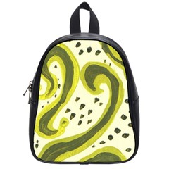 Yellow Swirls School Bag (small)