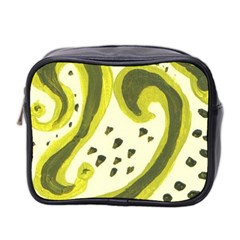 Yellow Swirls Mini Toiletries Bag 2-side by snowwhitegirl