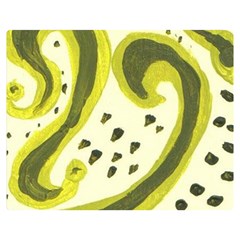 Yellow Swirls Double Sided Flano Blanket (medium)  by snowwhitegirl