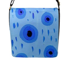 Blue Rain Flap Messenger Bag (l) 