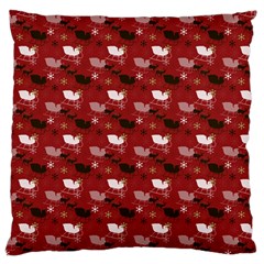 Snow Sleigh Deer Red Large Cushion Case (two Sides)