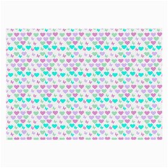 Hearts Butterflies White 1200 Large Glasses Cloth (2-side)
